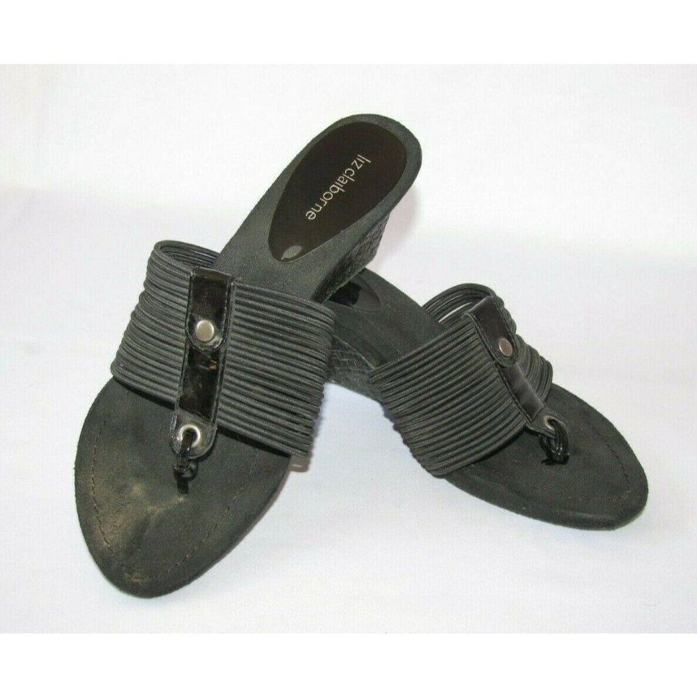 Liz Claiborne Leslie Wedge Thong Sandal 8